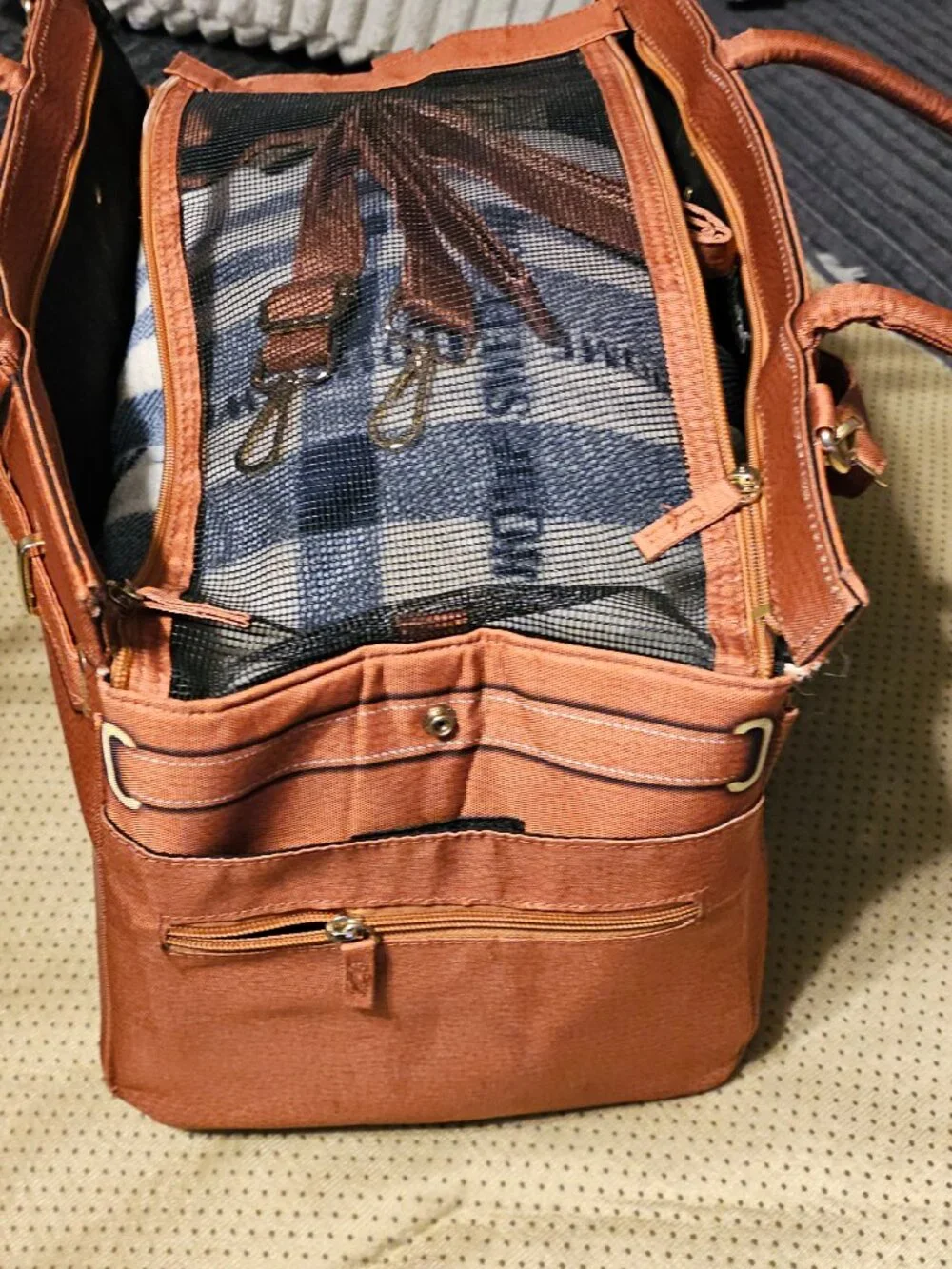 Luxury Airline-Approved Pet Carrier – Like New – Designer Handbag Style